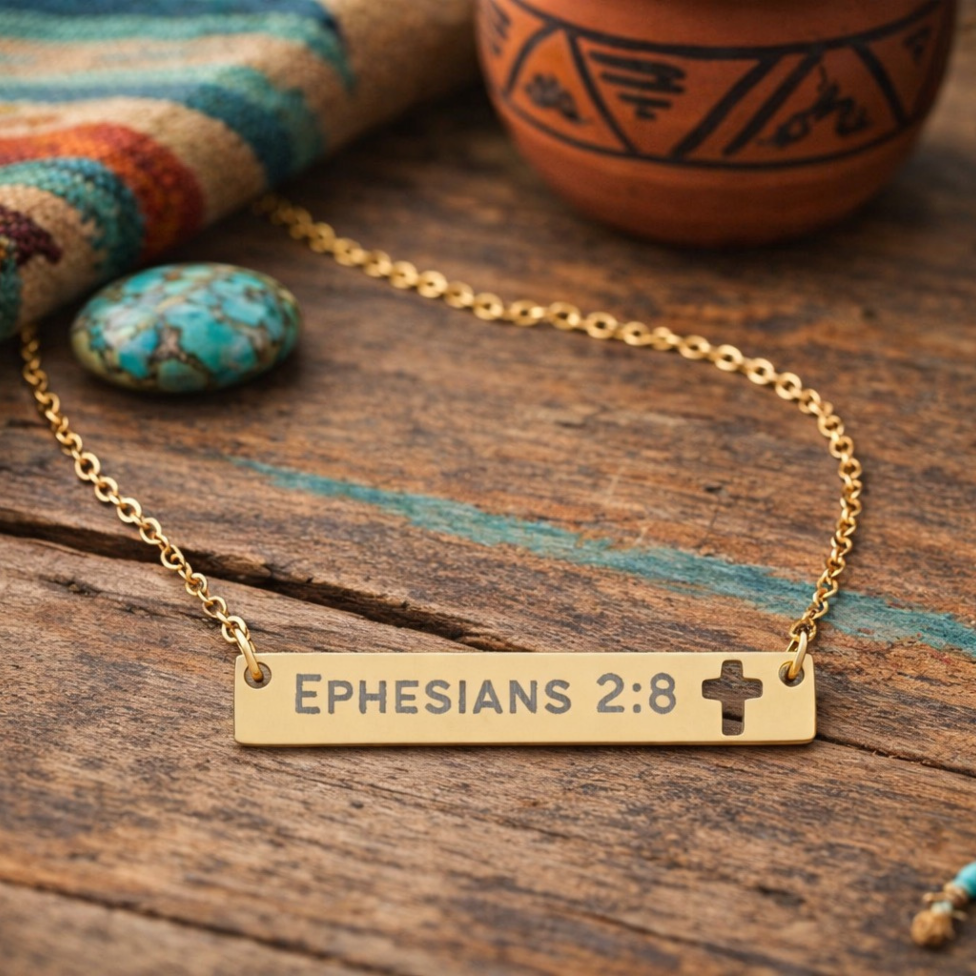minimalist gold christian jewelry