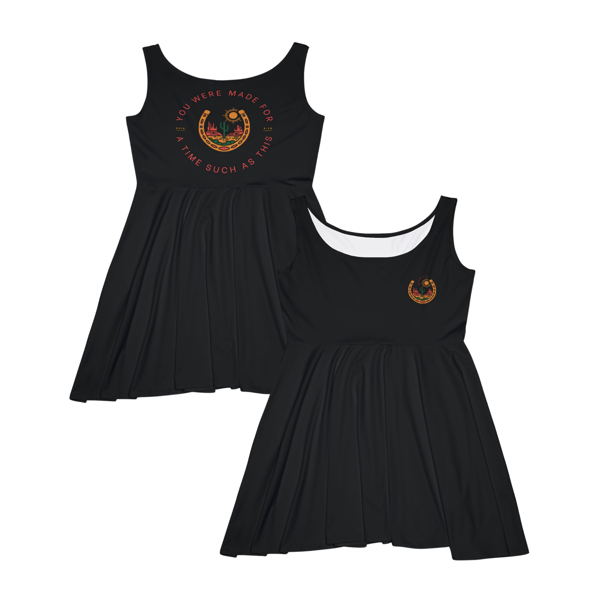 You were made for a time such as this - Esther 4:14 Western Skater Dress