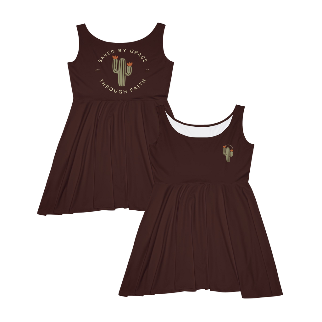 Saved by Grace, through Faith - Ephesians 2:8 Western Skater Dress