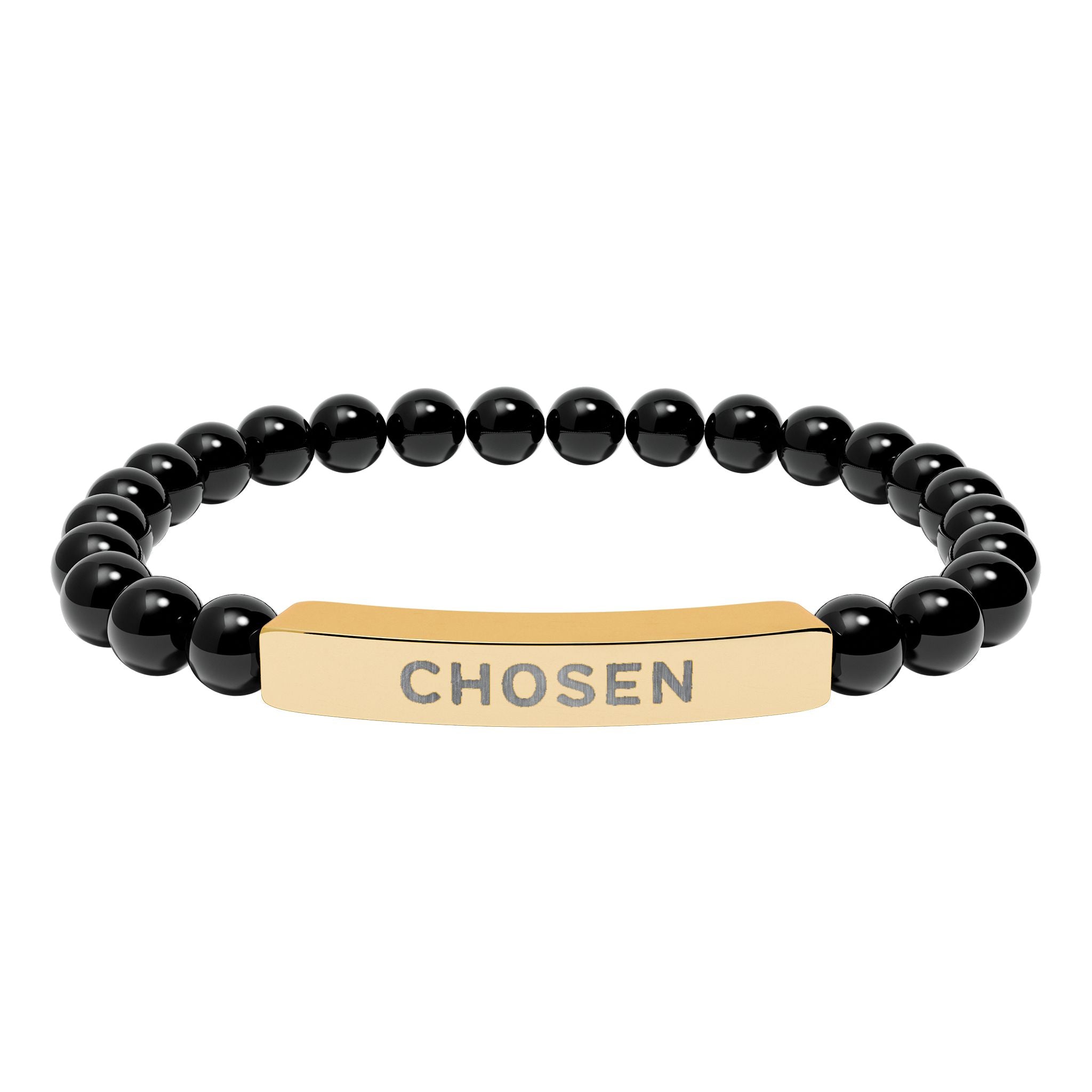 Chosen Onyx Bracelet – Natural Black Stone Stretch Bead Bracelet