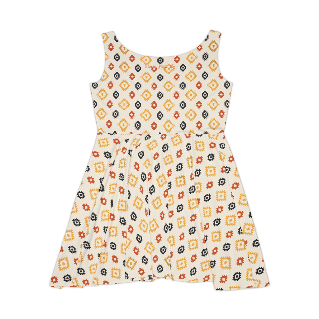 Chosen - Ephesians 1:4 Western Faith Boho Skater Dress