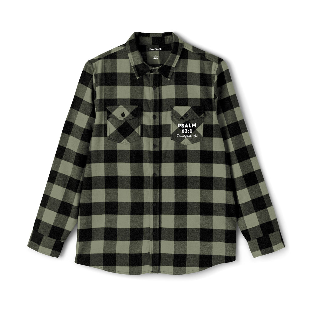 My Soul Thirsts for Him – Psalm 63:1 Green & Black Buffalo Plaid Christian Shirt