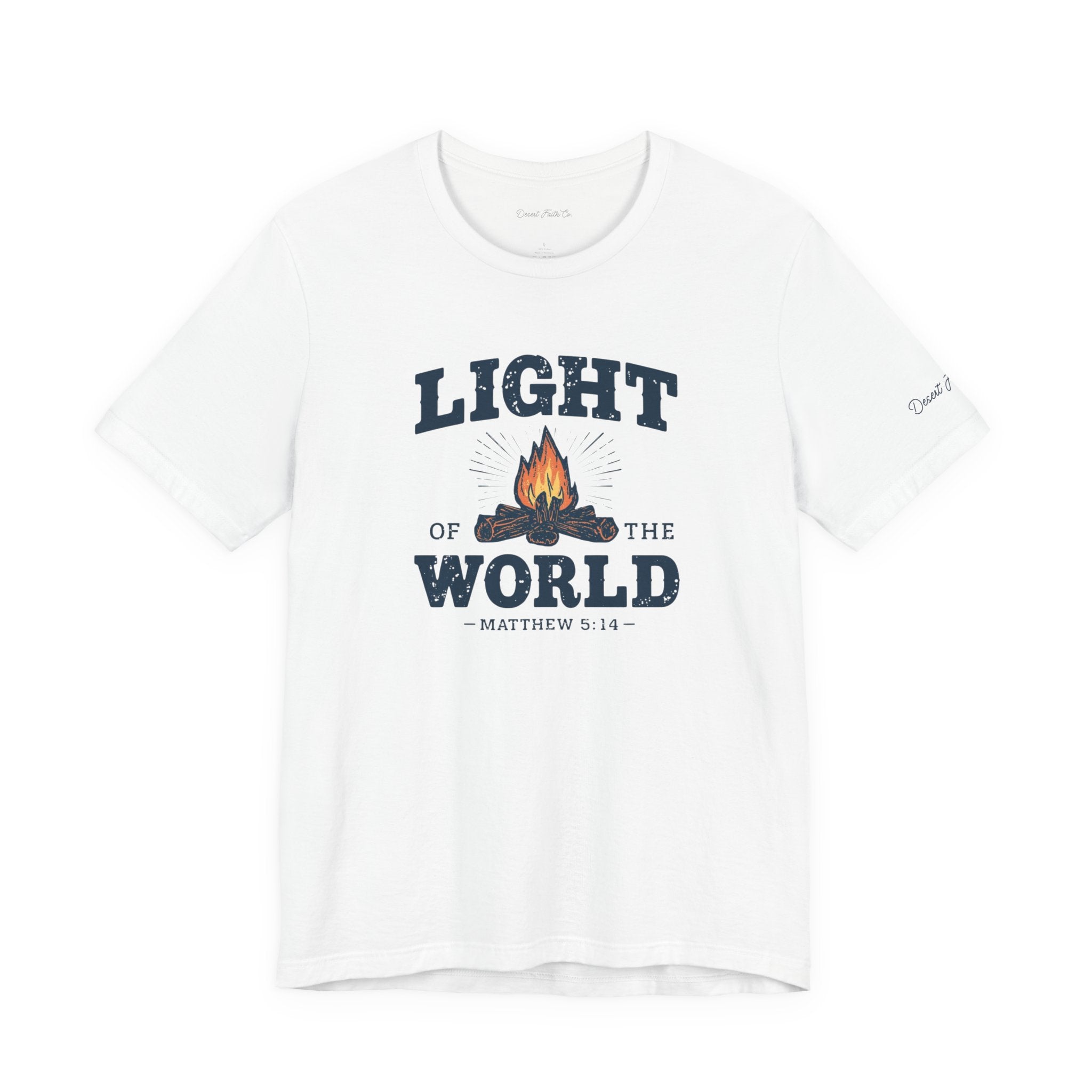 white Light of the World – Matthew 5:14 Christian T-Shirt