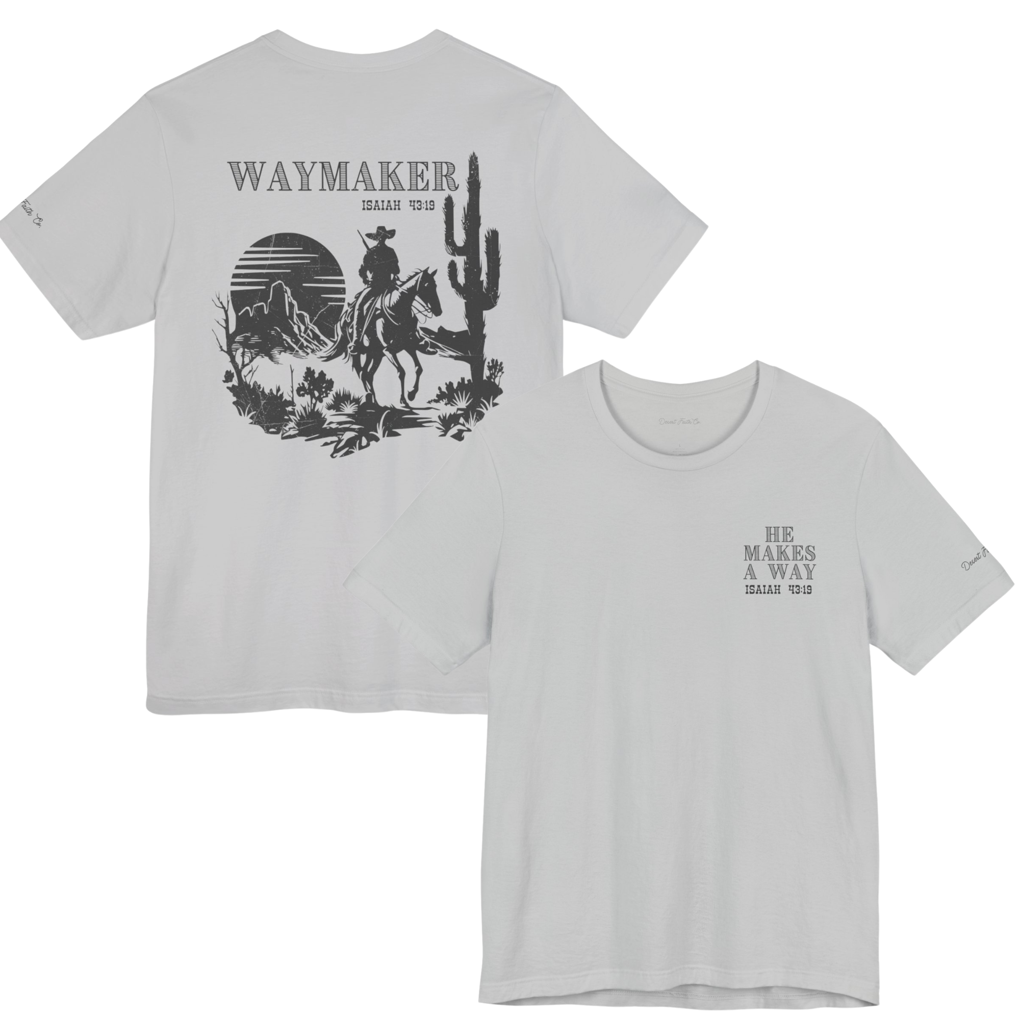 grey Waymaker – Isaiah 43:19 Christian T-Shirt