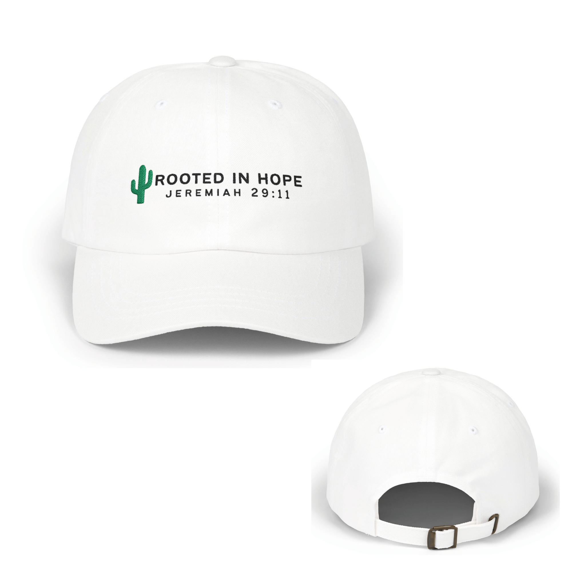 Rooted in Hope - Jeremiah 29:11 Embroidered Christian Dad Hat