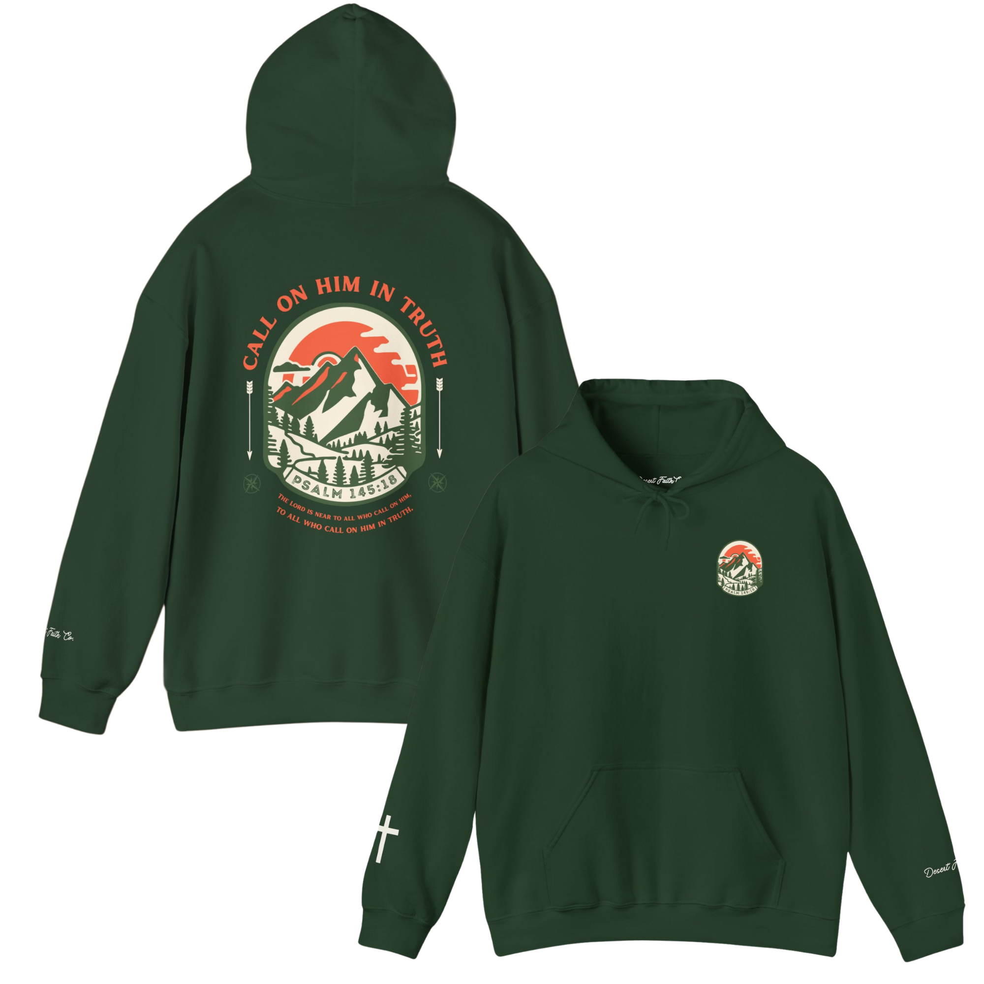 Call on Him in Truth – Psalm 145:18 Christian Printed Hoodie