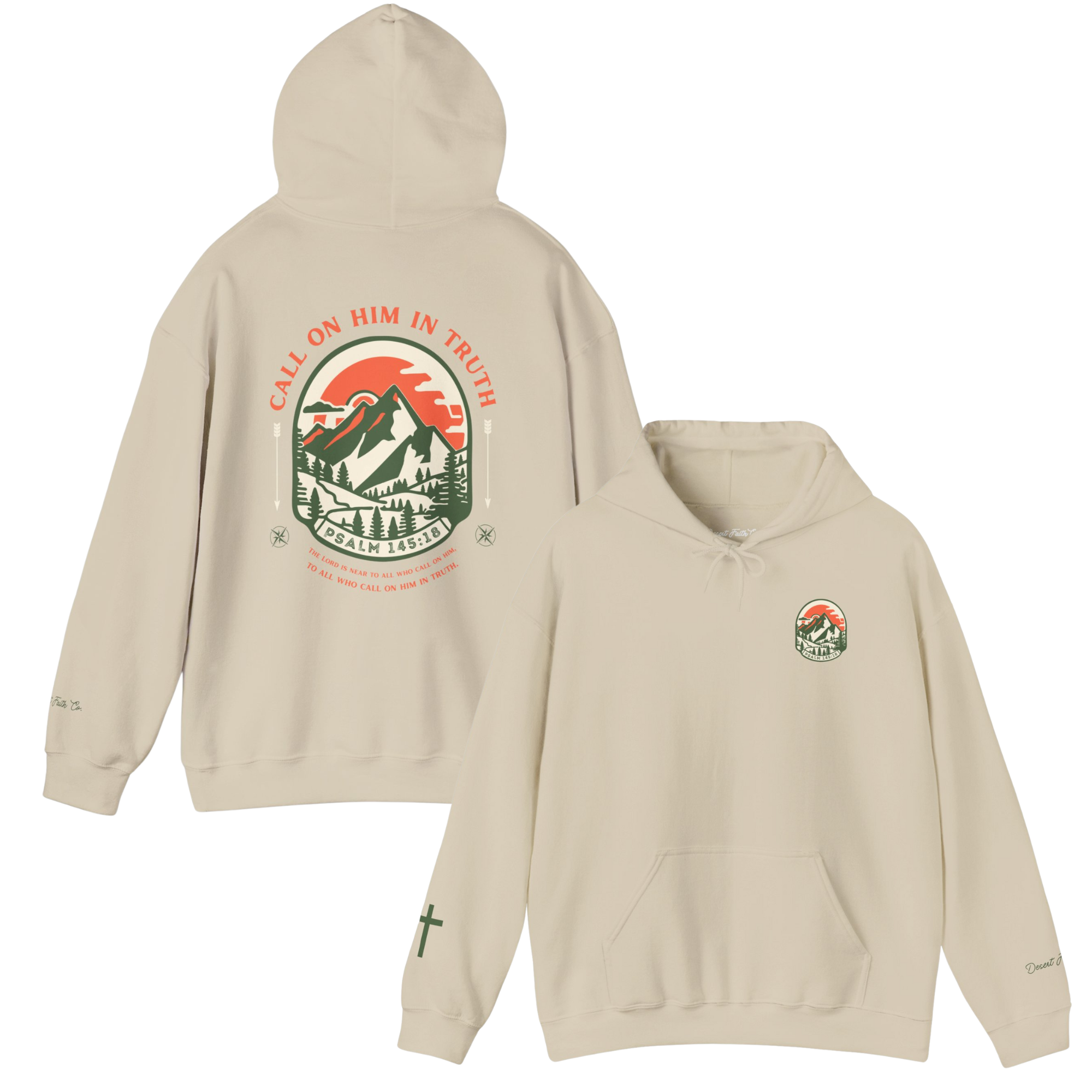 Call on Him in Truth – Psalm 145:18 Christian Printed Hoodie