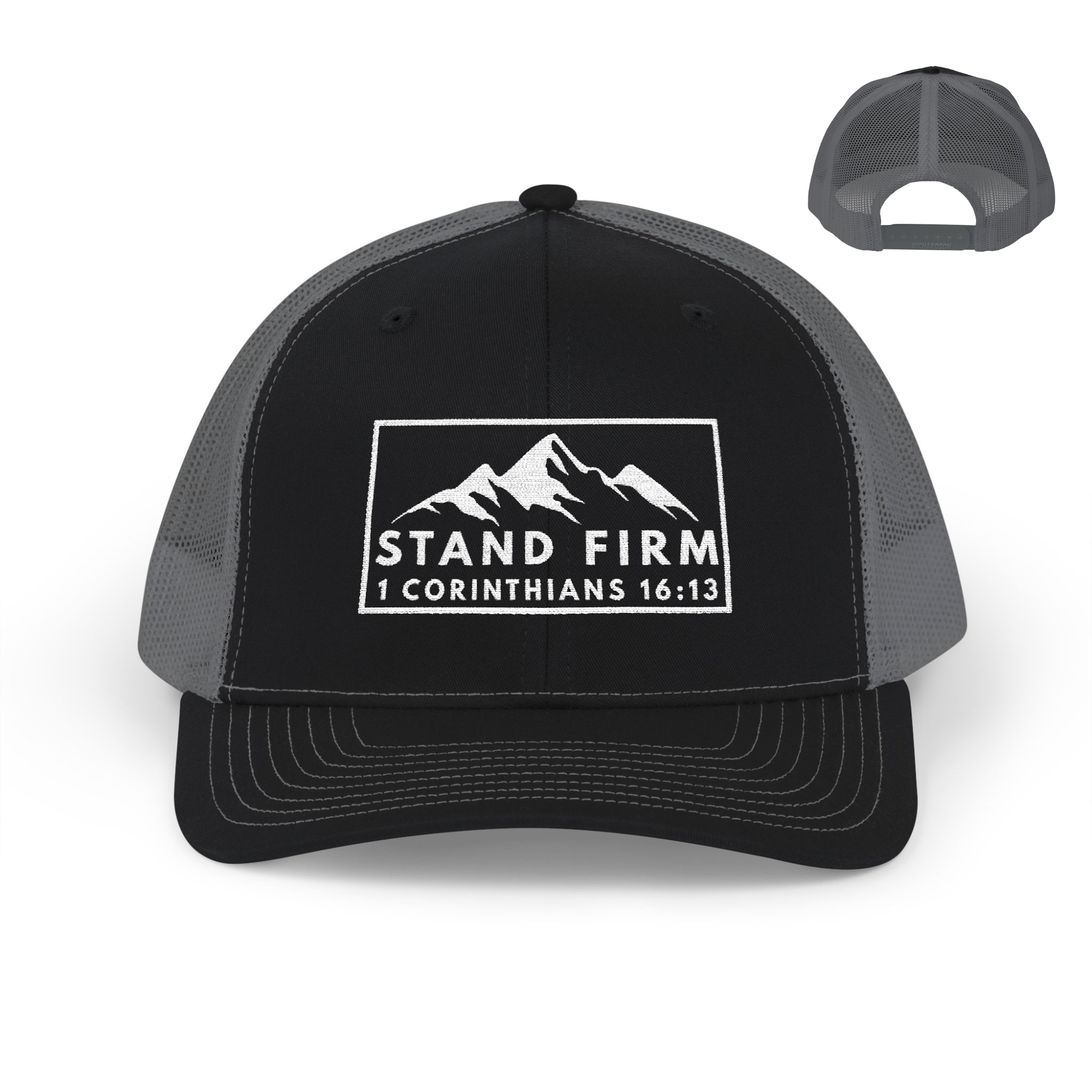 Stand Firm in Faith 1 Corinthians 16:13 Trucker Hat
