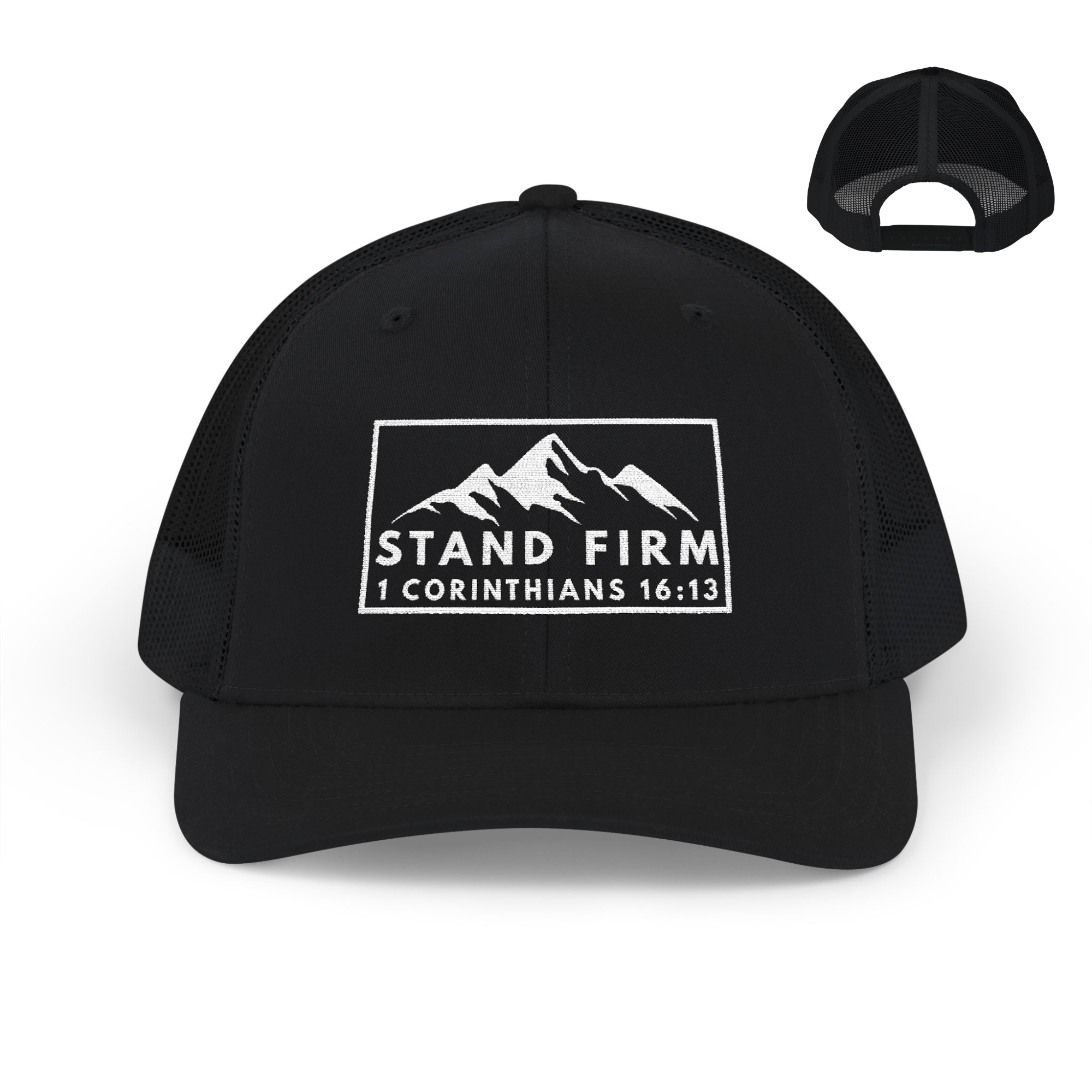 Stand Firm in Faith 1 Corinthians 16:13 Trucker Hat