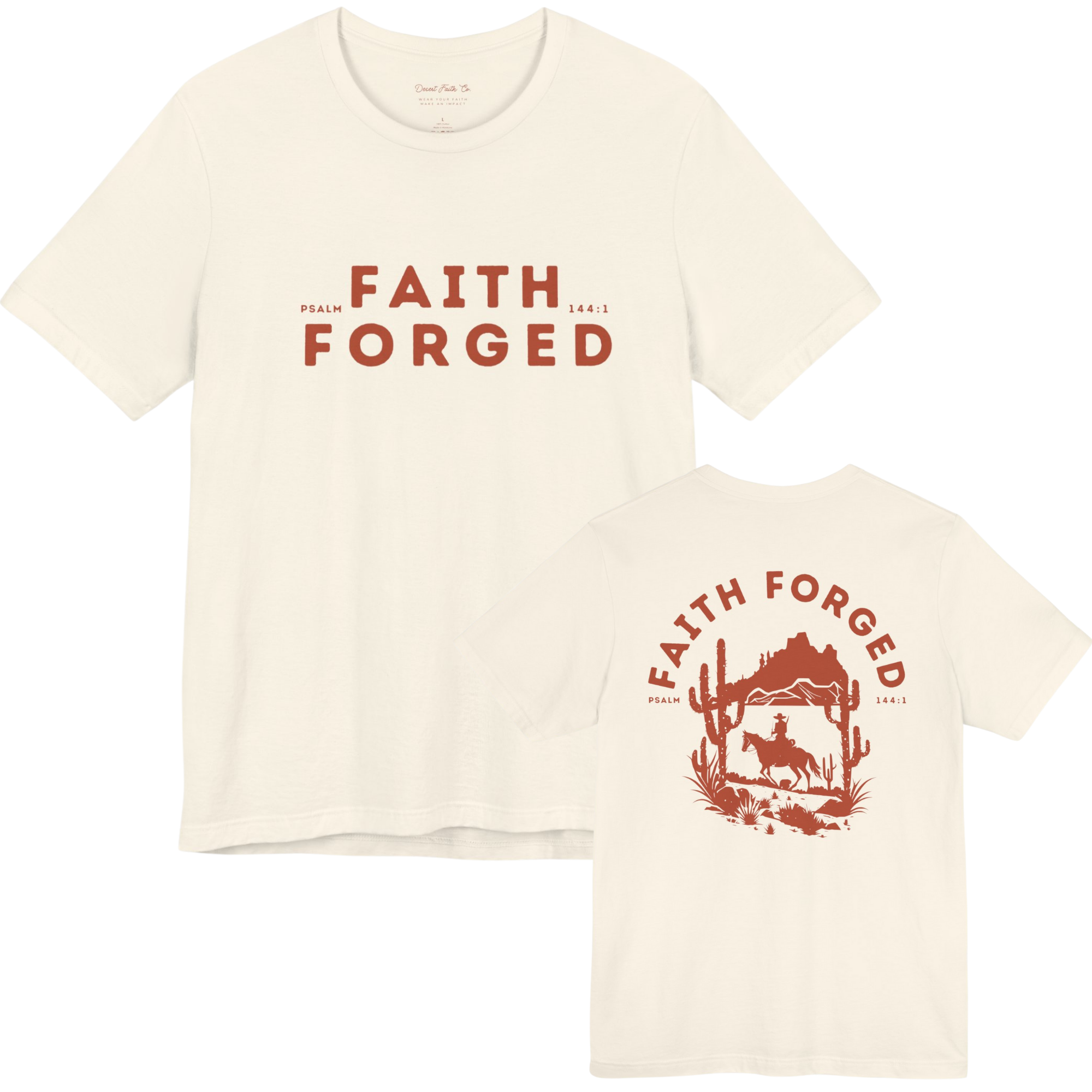 Faith Forged - Psalm 144:1 Christian T-Shirt