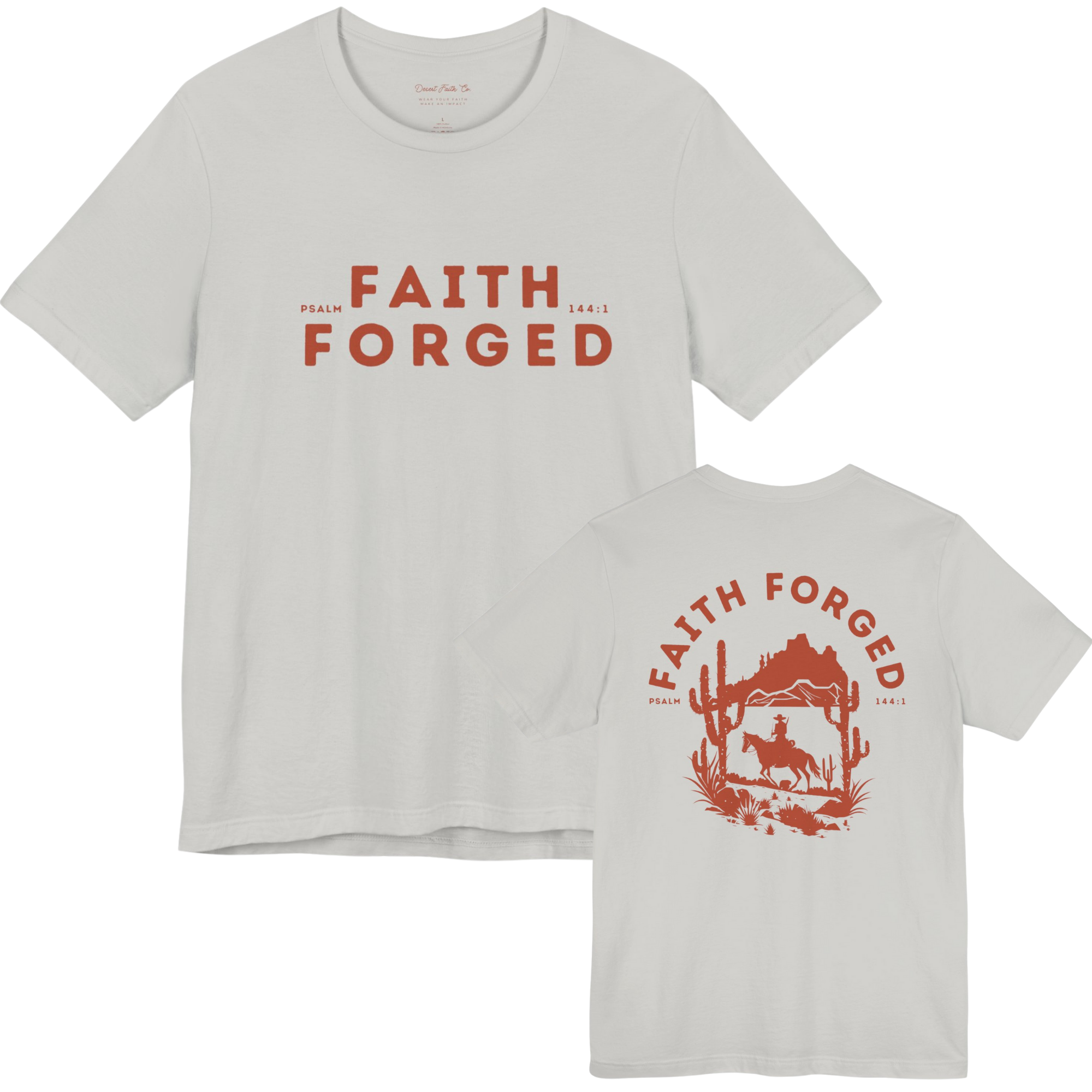 Faith Forged - Psalm 144:1 Christian T-Shirt