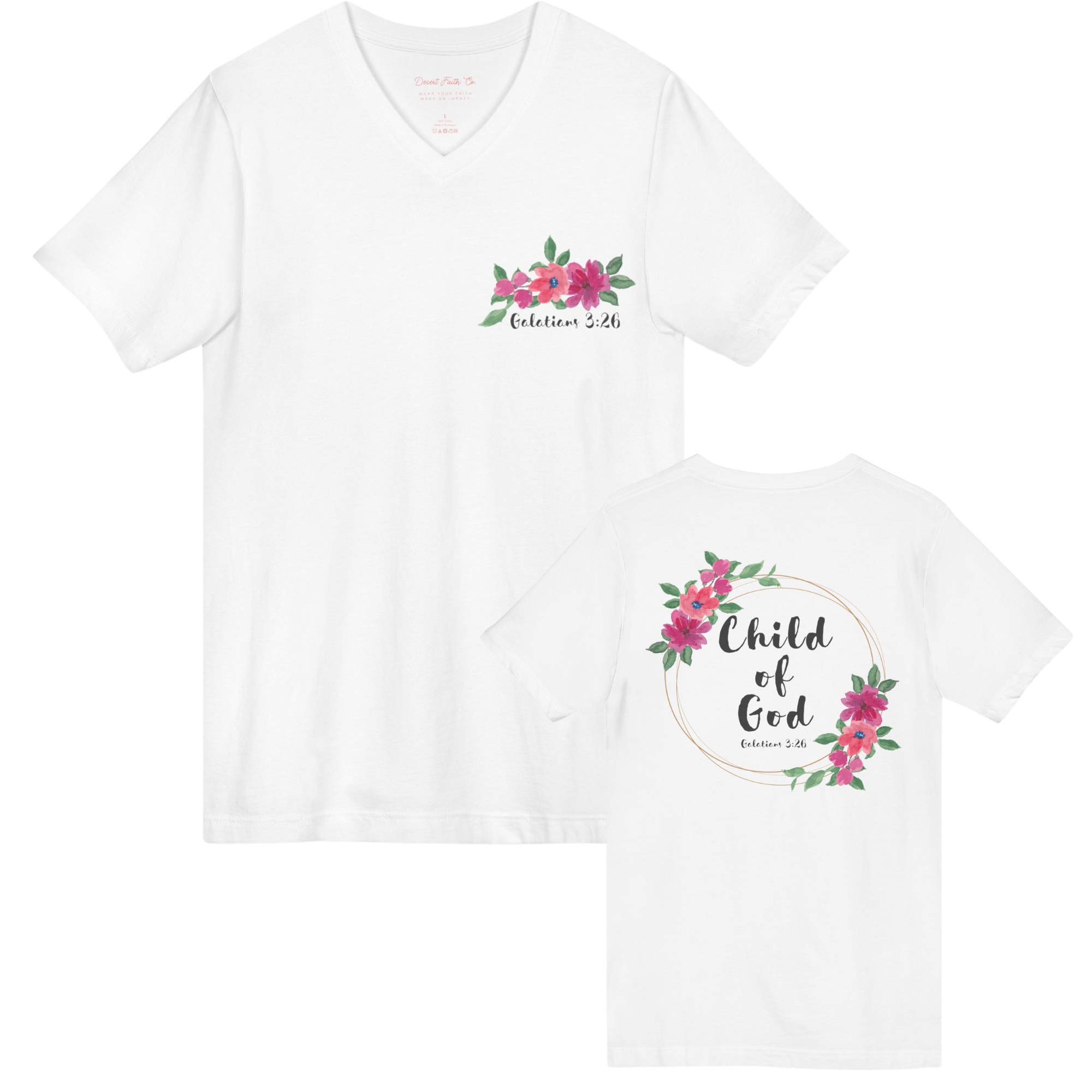 Child of God – Galatians 3:26 Christian V-Neck Tee