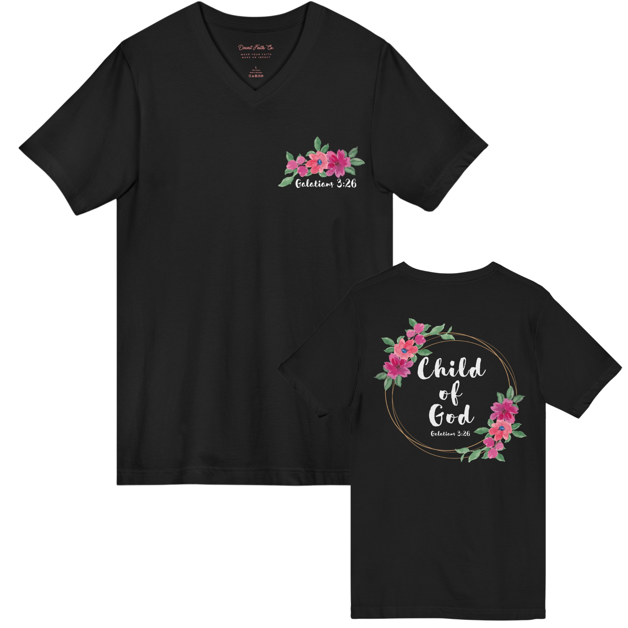 Child of God – Galatians 3:26 Christian V-Neck Tee
