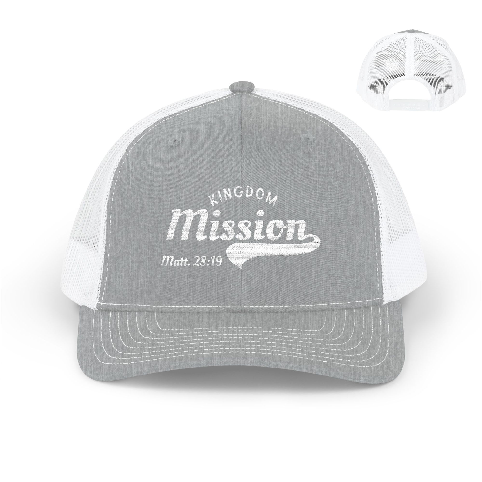 Kingdom Mission Embroidered Trucker Cap - Christian Scripture Matt. 28:19 Snapback