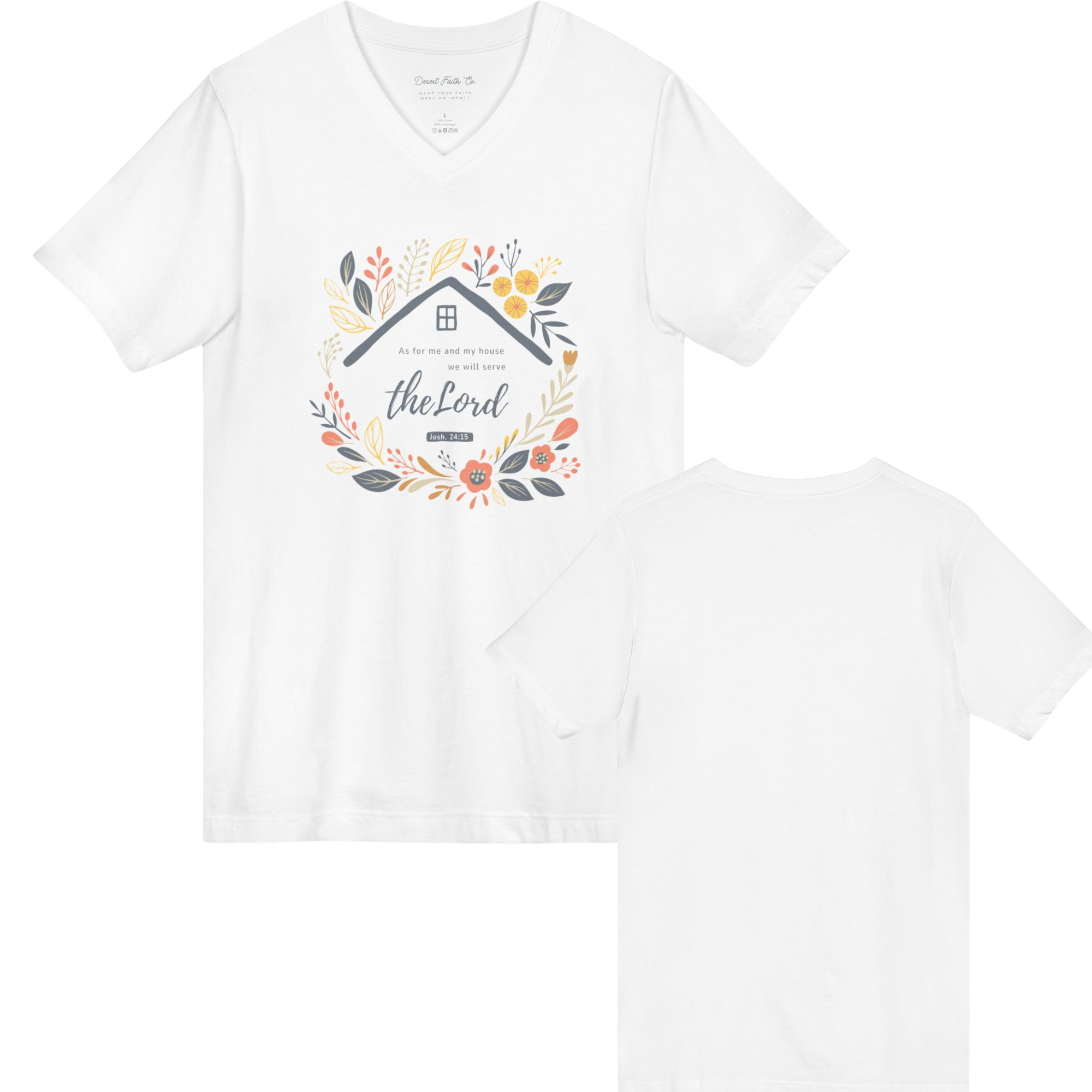 As for Me and My House Joshua 24:15 Women's V-Neck Tee