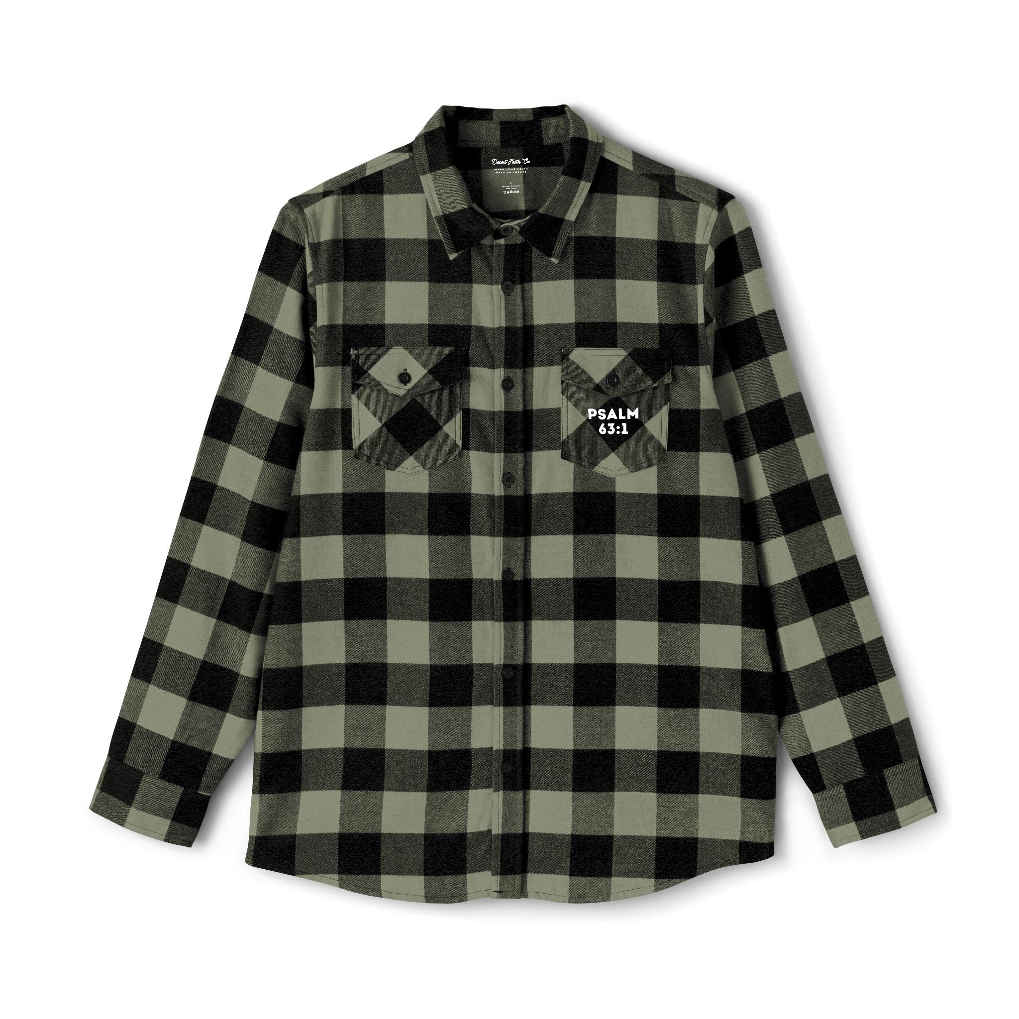 My Soul Thirsts for Him – Psalm 63:1 Green & Black Buffalo Plaid Christian Shirt