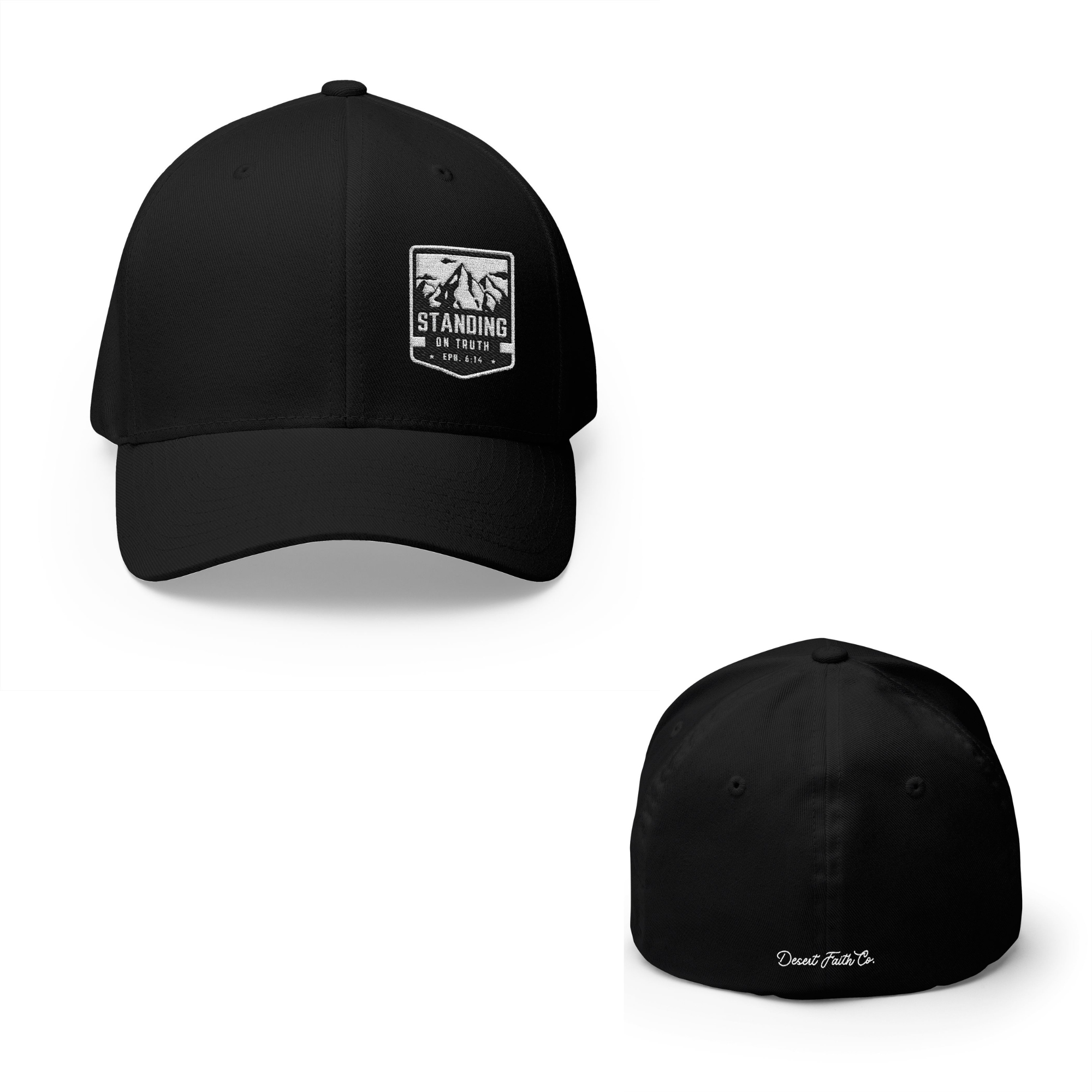 Black Standing on Truth – Ephesians 6:14 Embroidered Flexfit Christian Hat