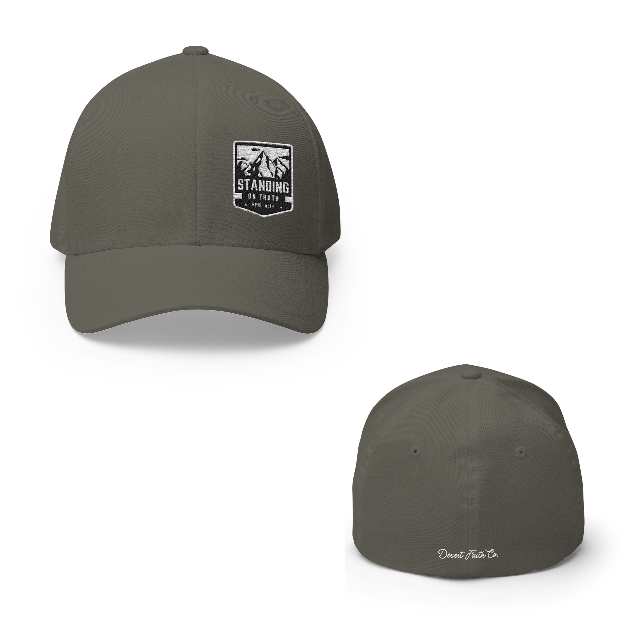 Olive Standing on Truth – Ephesians 6:14 Embroidered Flexfit Christian Hat
