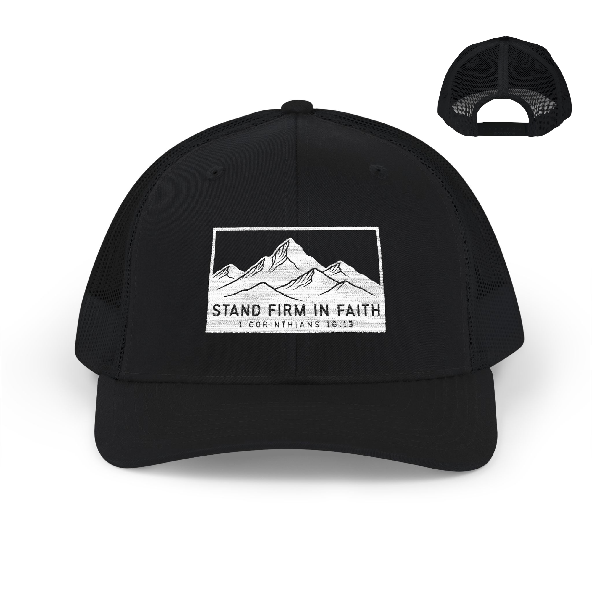 Stand Firm in Faith – 1 Corinthians 16:13 Christian Trucker Hat