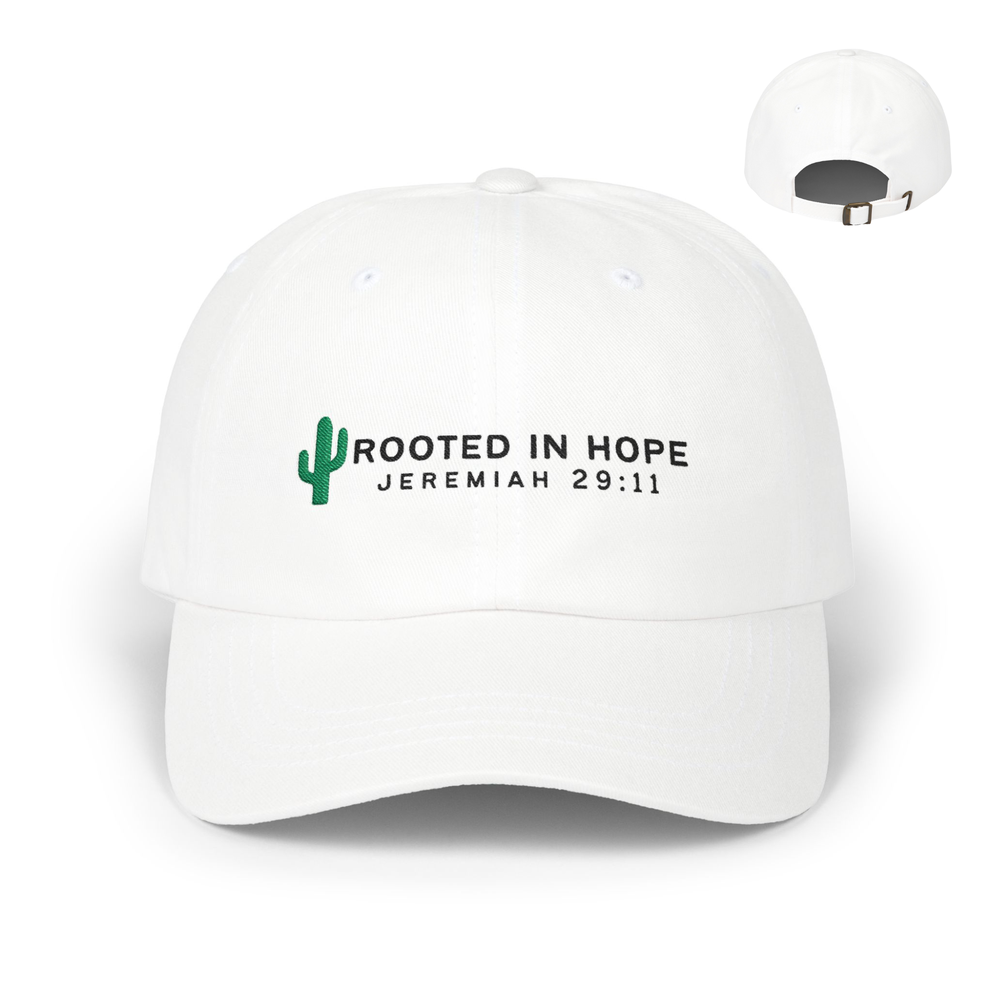 Rooted in Hope - Jeremiah 29:11 Embroidered Christian Dad Hat