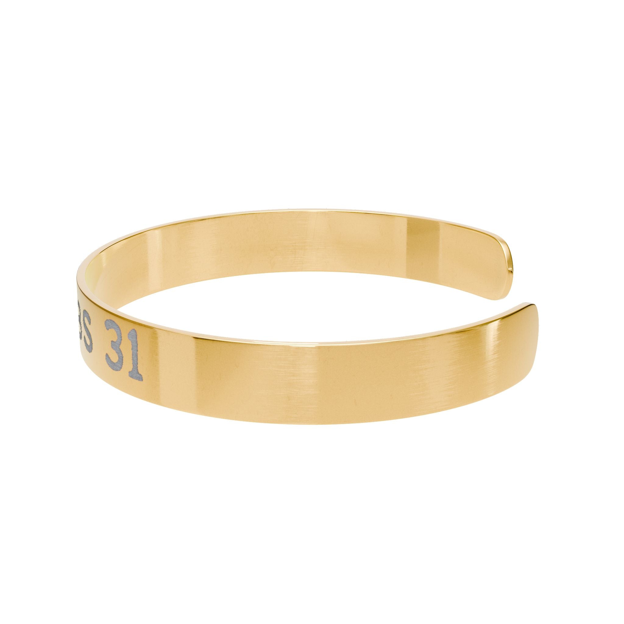 Strength & Dignity - Proverbs 31 Gold Cuff Bracelet