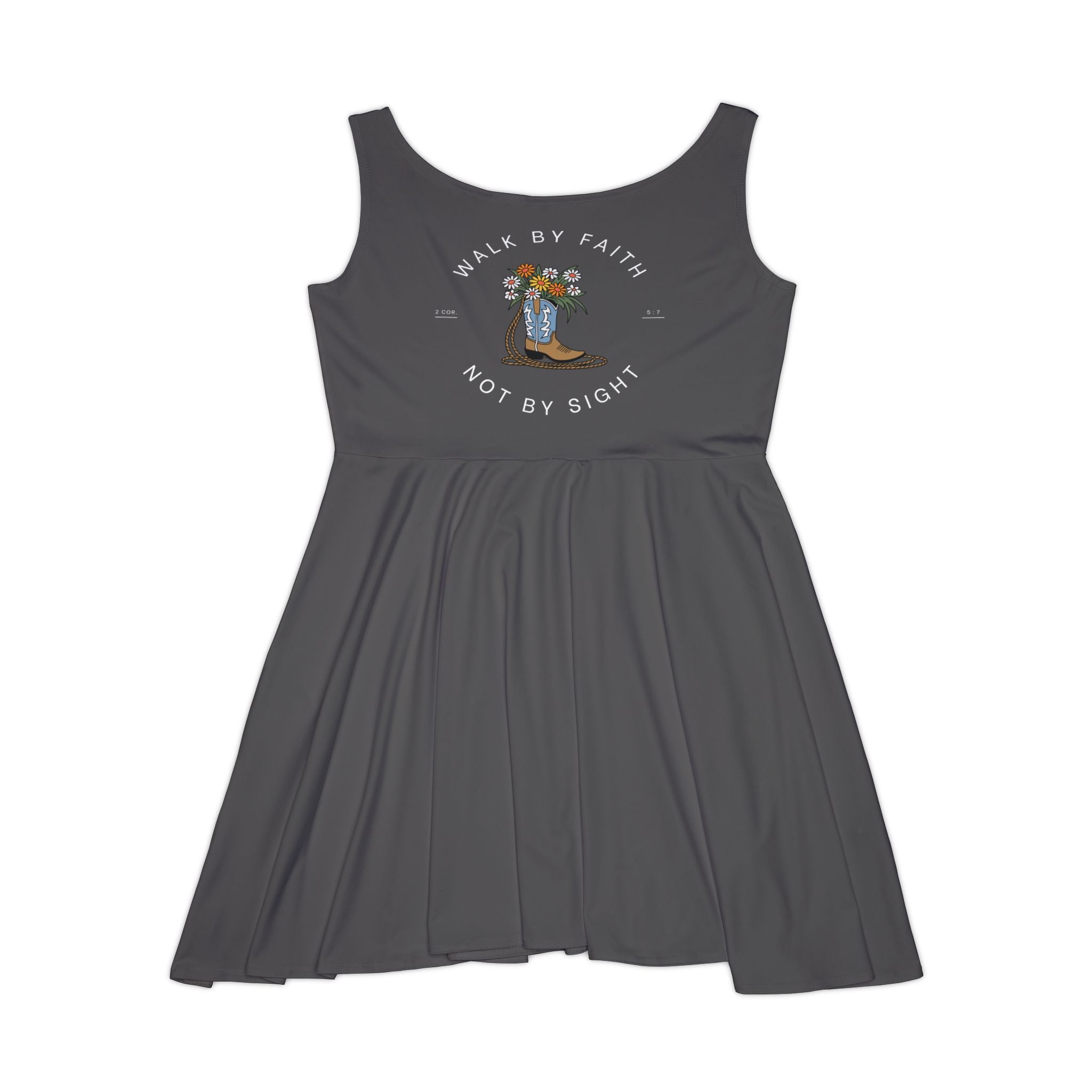 Walk by Faith not by Sight - 2 Corinthians 5:7 Western Skater Dress