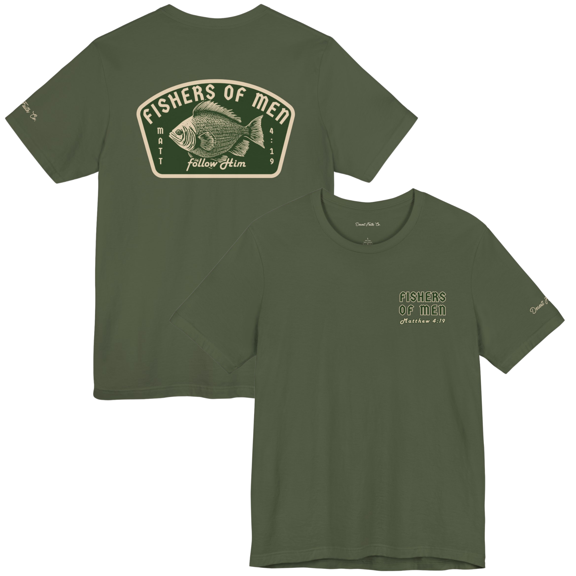 Fishers of Men - Matthew 4:19 Christian T-Shirt Desert Faith Co.