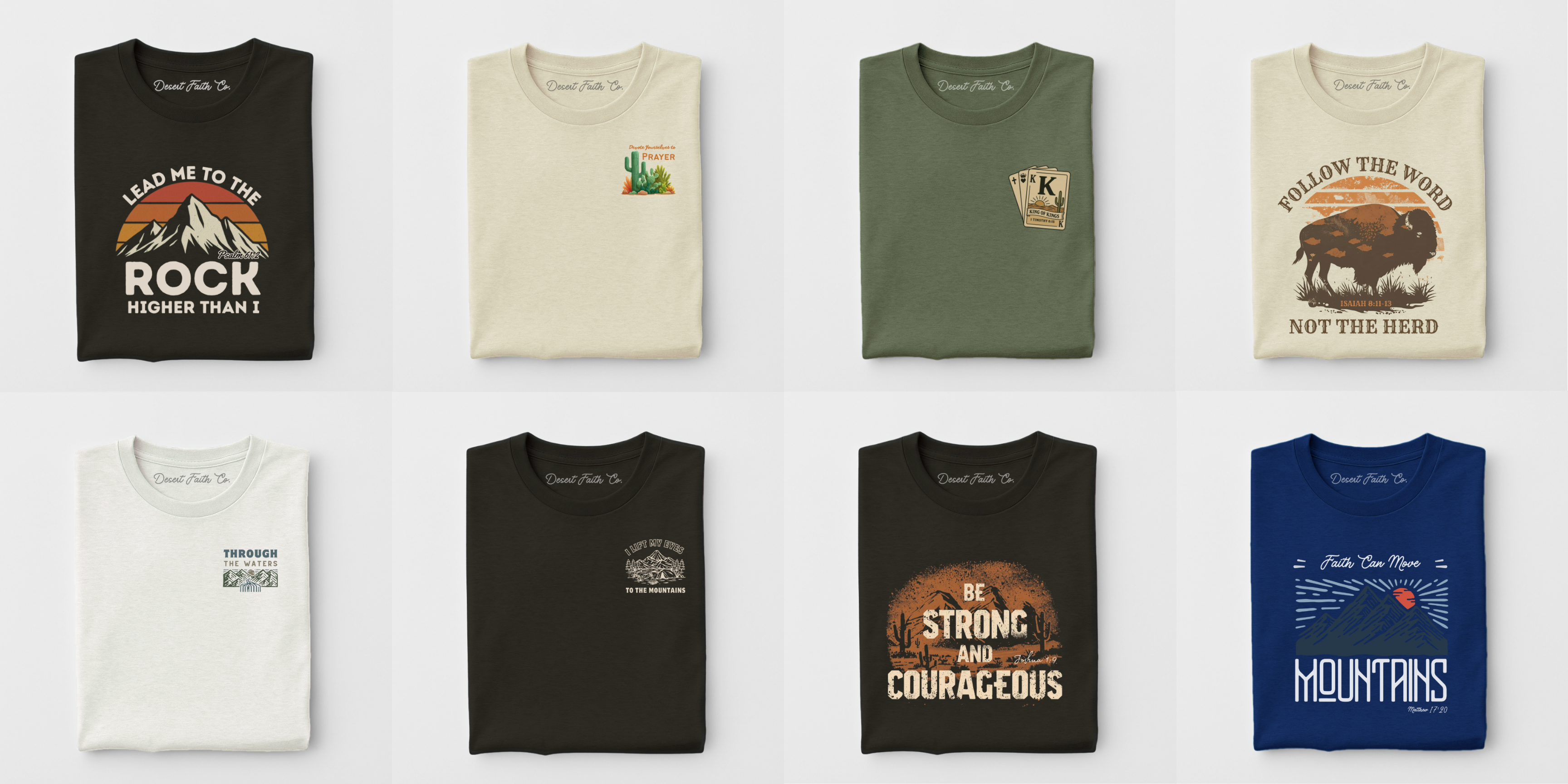 Christian apparel worn in the desert, faith-based clothing inspired by Scripture and purpose